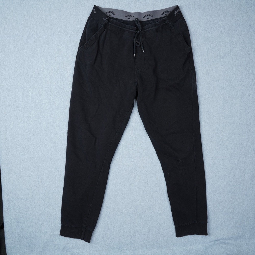 Callaway Men's Black Activewear Jogger Pants Drawstring‎ Elastic Waist Size L/G
